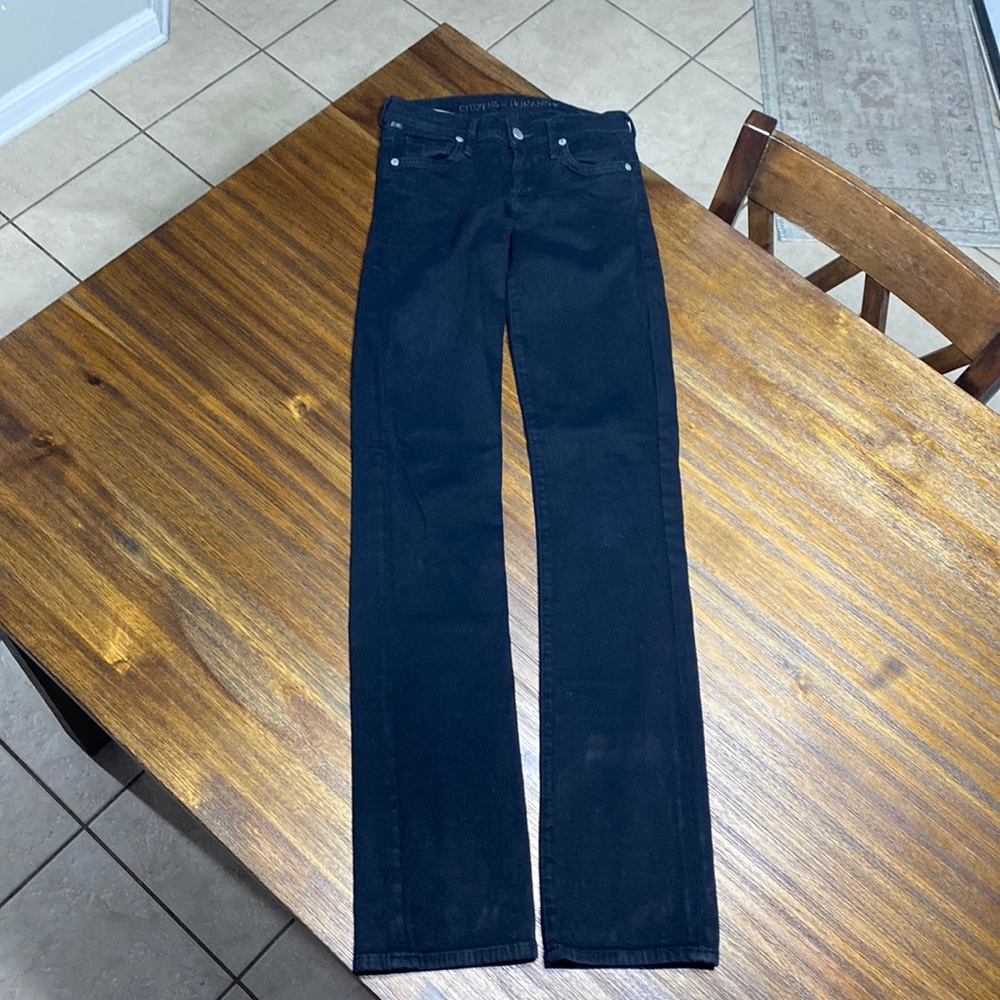 Citizens of Humanity Black Low Rise Straight Leg Size 24